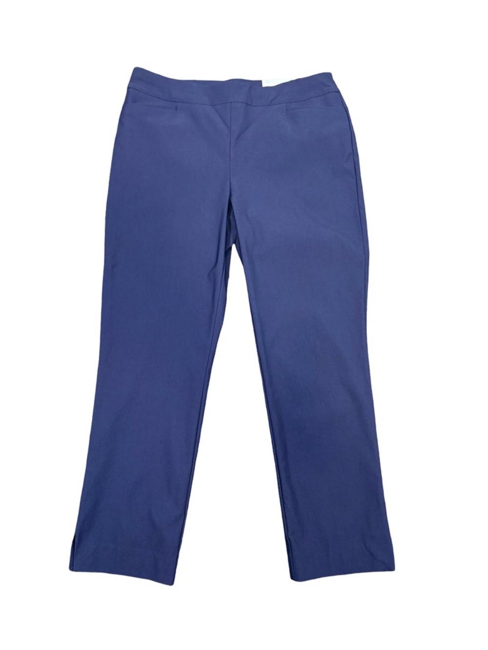 Chicos Brigitte So Slimming Ankle 360 Navy Pull On Office Pants Sz12R Minimalist